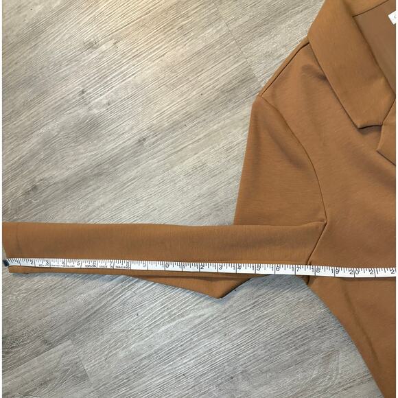 NWOT Garnet Hill Tencel Camel Blazer 12 L Oversized Office Career Casual Preppy - Picture 11 of 11